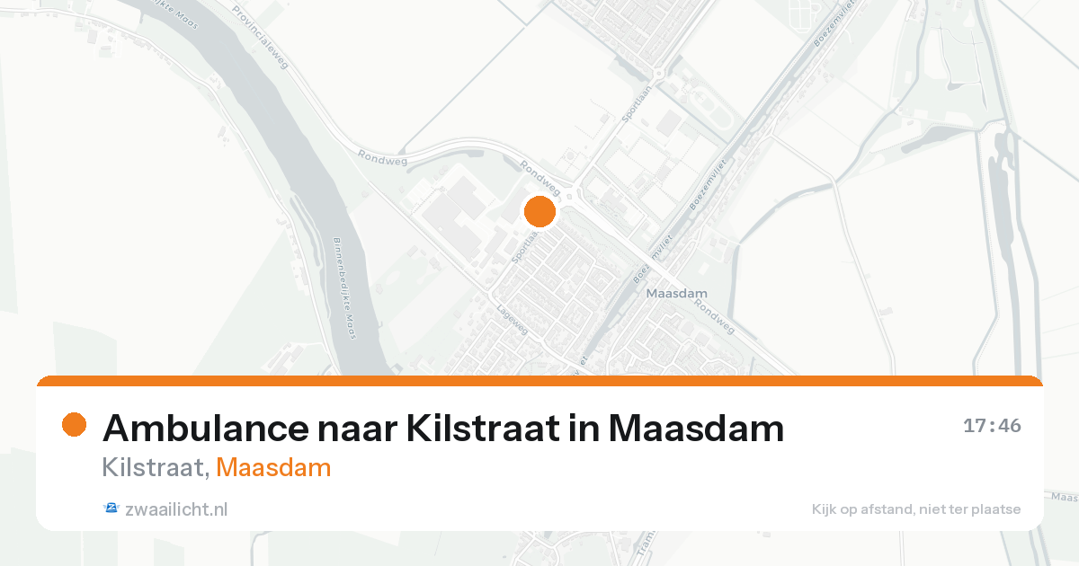 Ambulance naar Kilstraat in Maasdam — 21 aug 2026