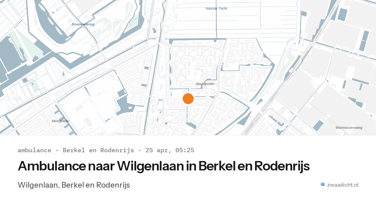 Ambulance naar Wilgenlaan in Berkel en Rodenrijs — 25 apr 2026