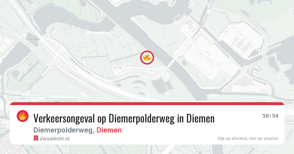 Verkeersongeval op Diemerpolderweg in Diemen — 30 mei 2026