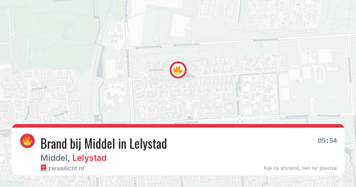 Brand bij Middel in Lelystad — 11 jun 2026