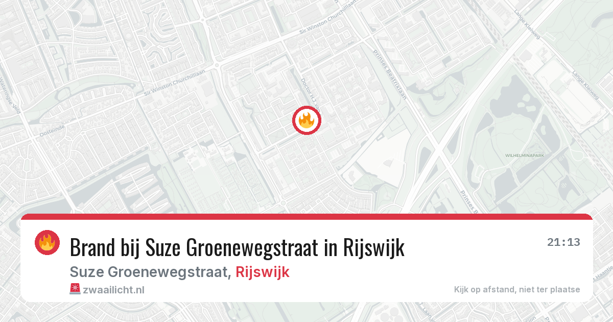 Brand bij Suze Groenewegstraat in Rijswijk — 20 jun 2026