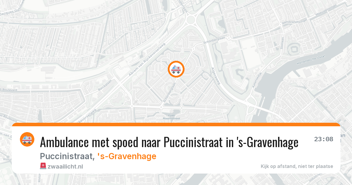 Ambulance met spoed naar Puccinistraat in 's-Gravenhage — 5 mrt 2026