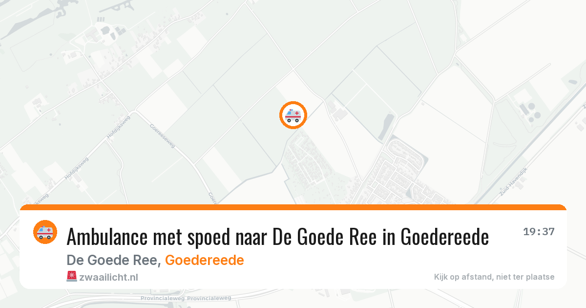Ambulance met spoed naar De Goede Ree in Goedereede — 9 aug 2026