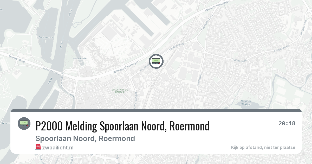 P2000 Melding Spoorlaan Noord, Roermond — 13 jul 2026