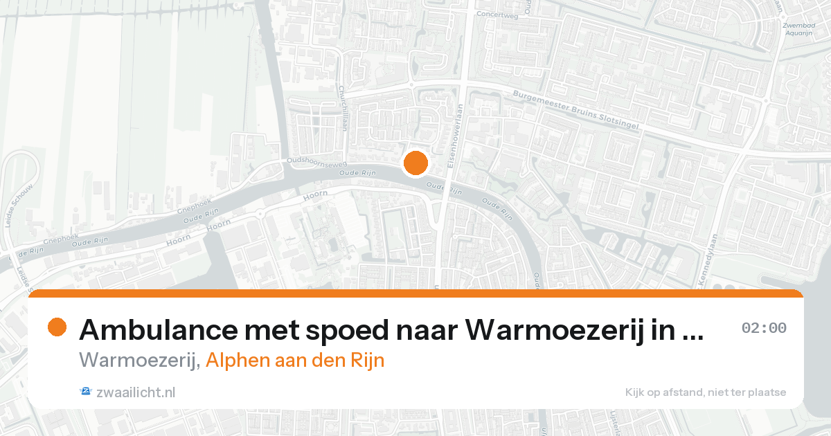 Ambulance met spoed naar Warmoezerij in Alphen aan den Rijn — 16 mei 2026