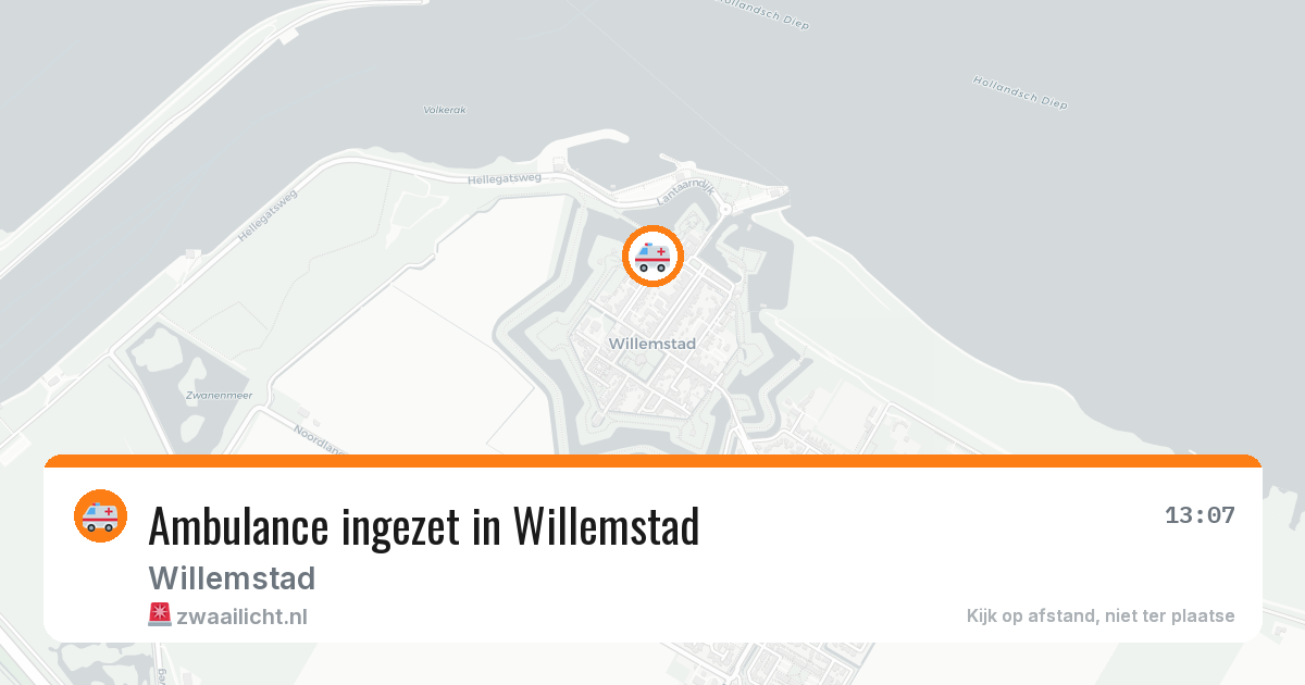 Ambulance ingezet in Willemstad — 1 jul 2026