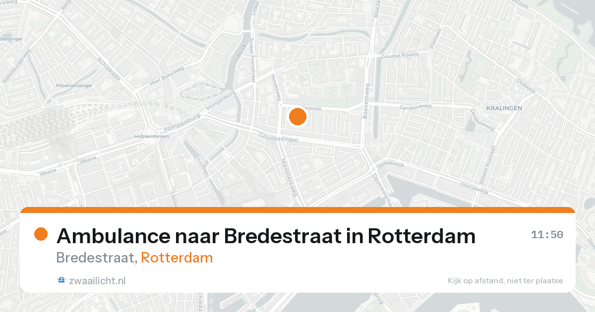 Ambulance naar Bredestraat in Rotterdam — 23 aug 2026