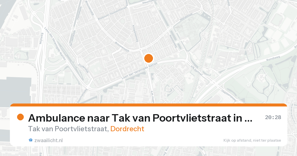 Ambulance naar Tak van Poortvlietstraat in Dordrecht — 30 jan 2026