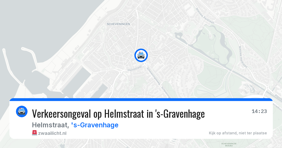 Verkeersongeval op Helmstraat in 's-Gravenhage — 28 jun 2026