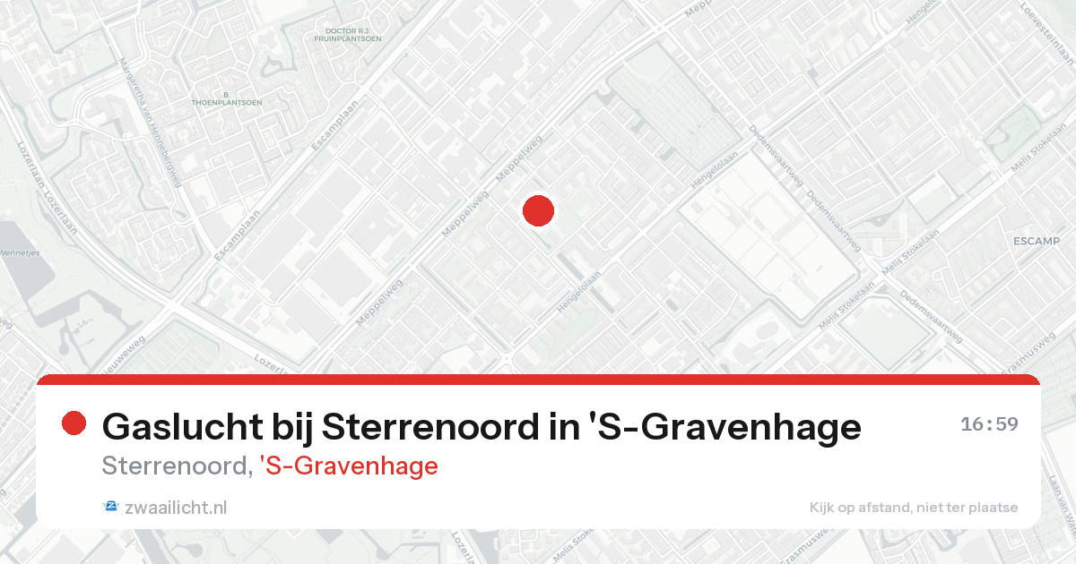 Gaslucht bij Sterrenoord in 'S-Gravenhage — 25 aug 2026