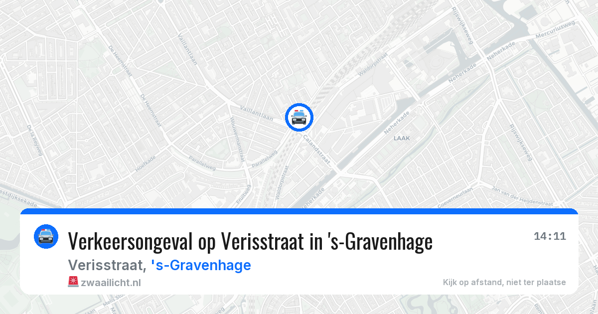 Verkeersongeval op Verisstraat in 's-Gravenhage — 7 jun 2026