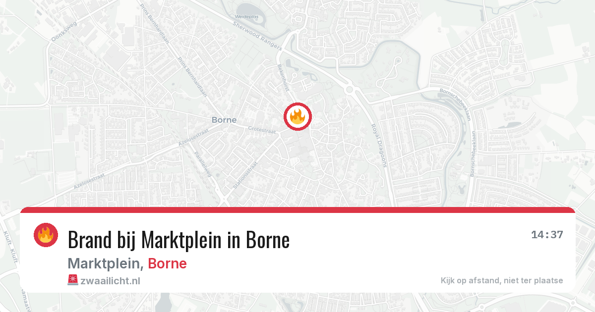 Brand bij Marktplein in Borne — 7 aug 2026