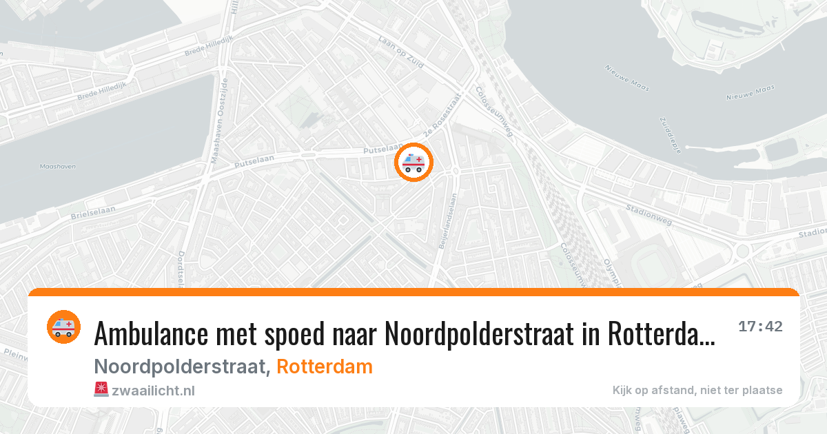Ambulance met spoed naar Noordpolderstraat in Rotterdam — 30 jul 2026