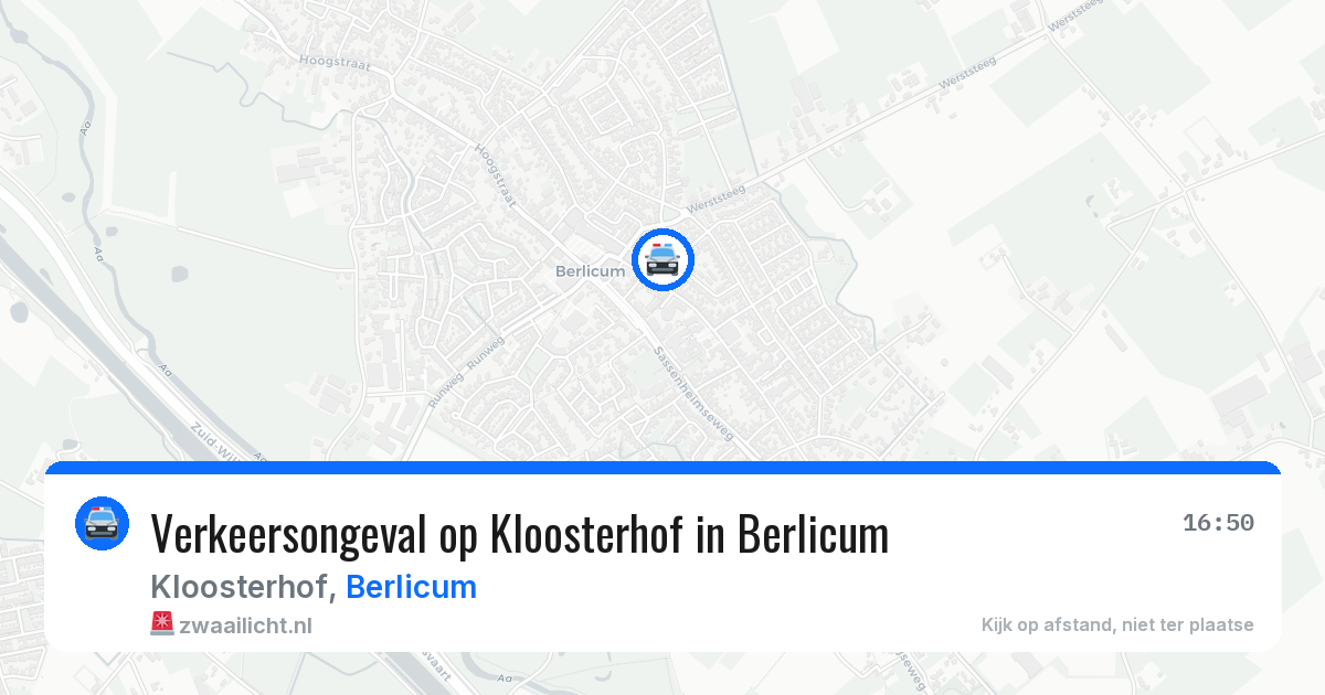 Verkeersongeval op Kloosterhof in Berlicum — 8 jul 2026