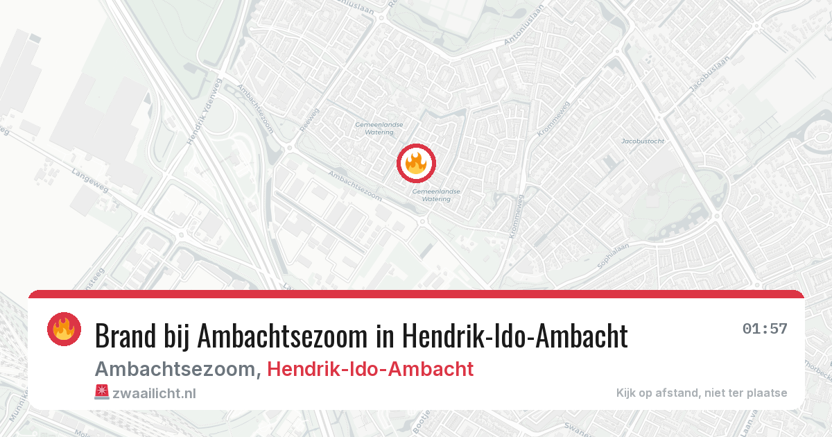 Brand bij Ambachtsezoom in Hendrik-Ido-Ambacht — 24 apr 2026