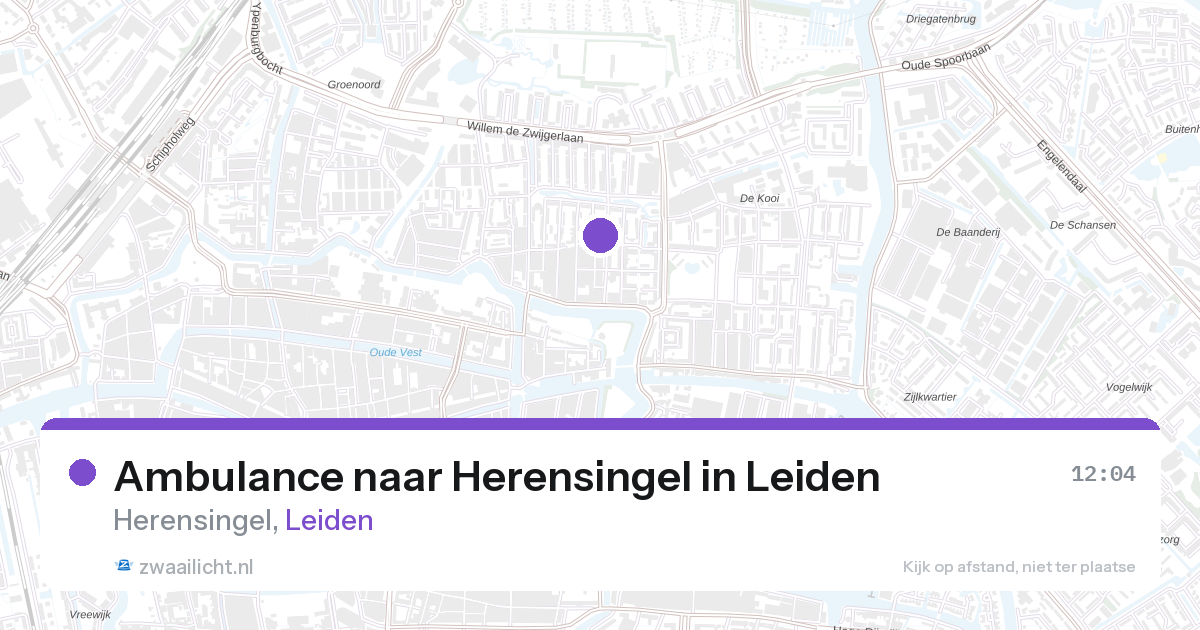 Ambulance naar Herensingel in Leiden — 10 mei 2026