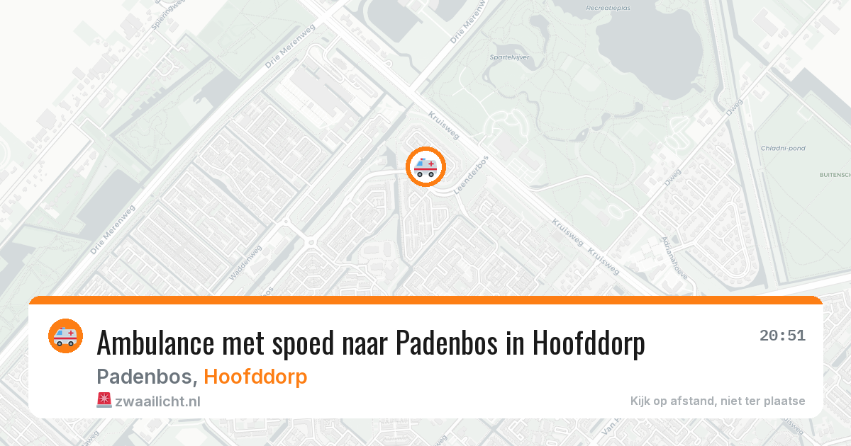 Ambulance met spoed naar Padenbos in Hoofddorp — 18 mrt 2026