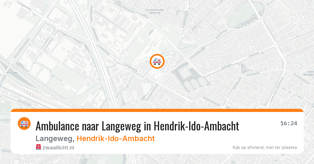 Ambulance naar Langeweg in Hendrik-Ido-Ambacht — 22 mei 2026