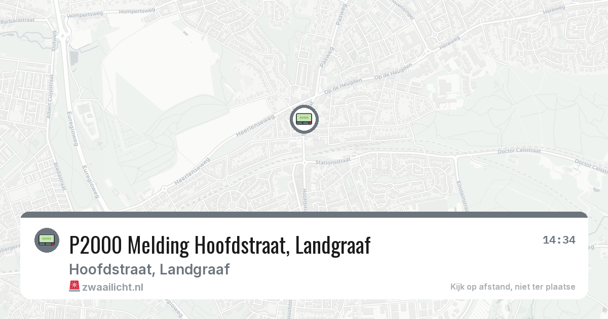 P2000 Melding Hoofdstraat, Landgraaf — 21 jun 2026