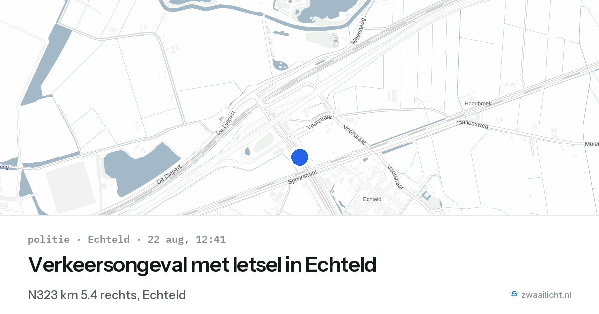 Verkeersongeval met letsel in Echteld — 22 aug 2026