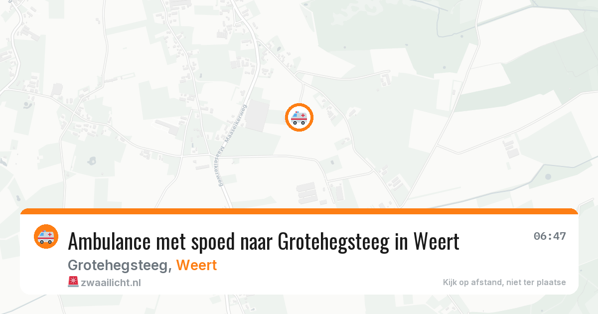 Ambulance met spoed naar Grotehegsteeg in Weert — 15 jun 2026
