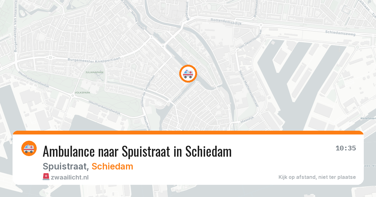 Ambulance naar Spuistraat in Schiedam — 23 mrt 2026