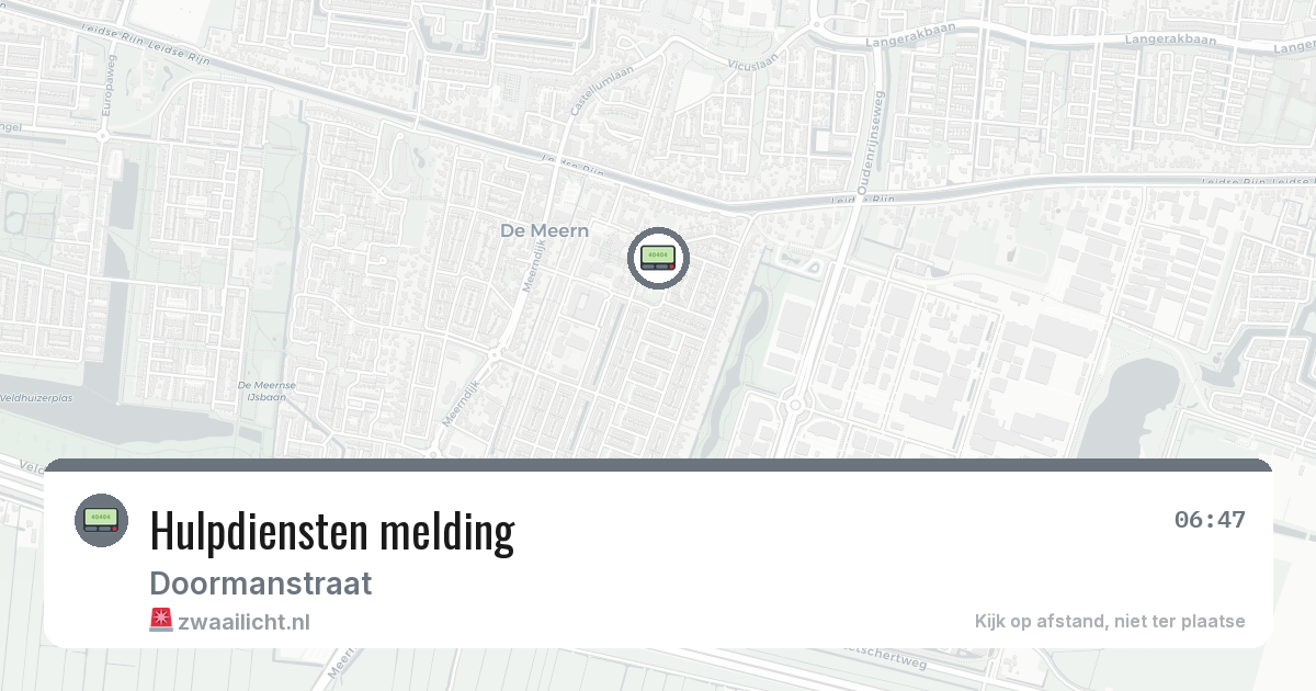 Hulpdiensten melding — 9 feb 2026