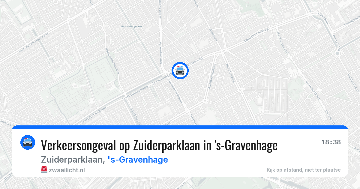 Verkeersongeval op Zuiderparklaan in 's-Gravenhage — 19 jan 2026