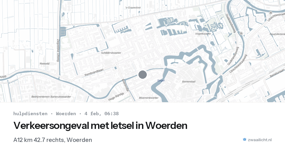 Verkeersongeval met letsel in Woerden — 4 feb 2026