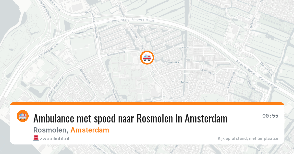 Ambulance met spoed naar Rosmolen in Amsterdam — 25 jun 2026
