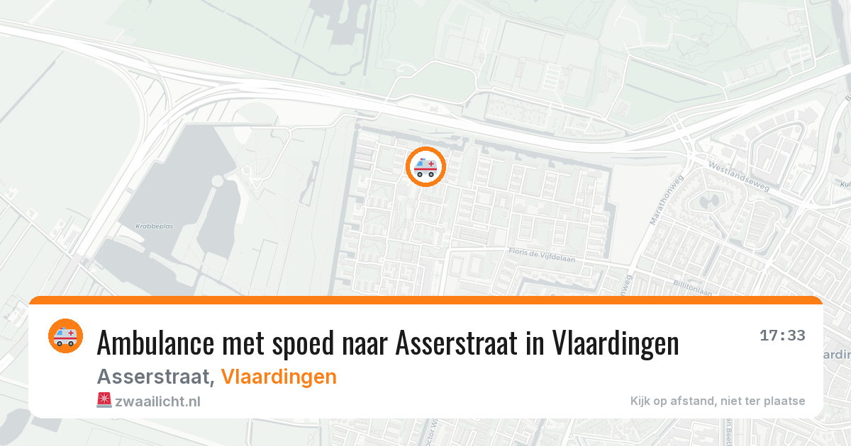 Ambulance met spoed naar Asserstraat in Vlaardingen — 14 mrt 2026