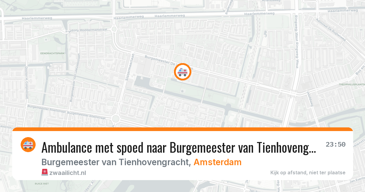 Ambulance met spoed naar Burgemeester van Tienhovengracht in Amsterdam — 31 mrt 2026