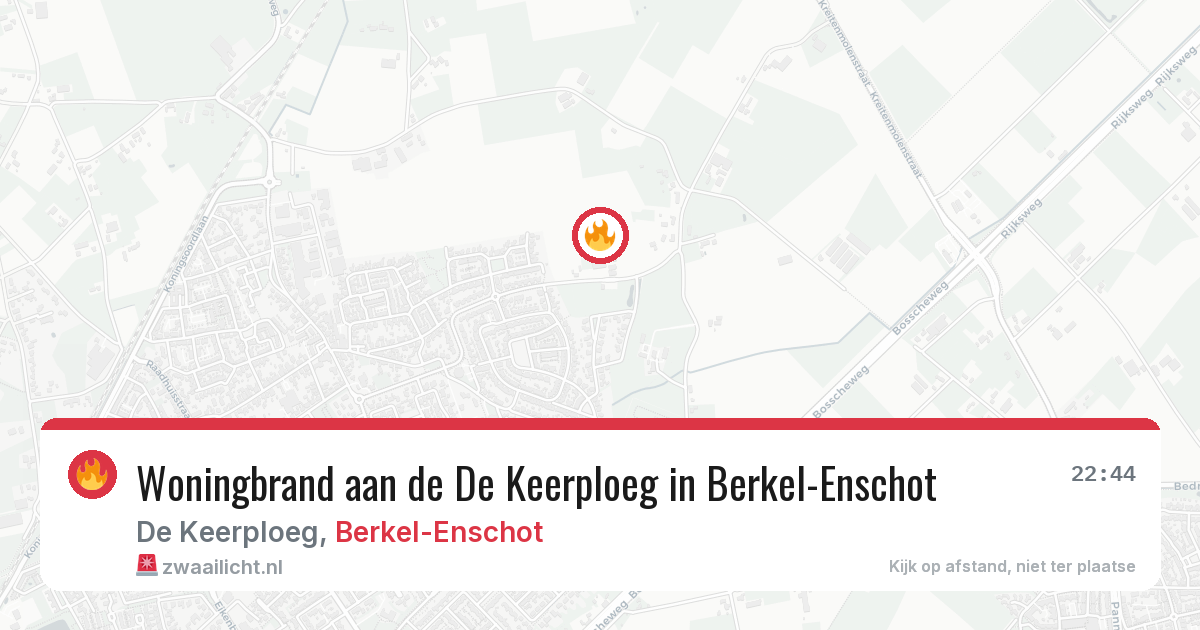 Woningbrand aan de De Keerploeg in Berkel-Enschot — 11 jul 2026