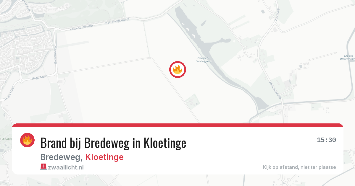 Brand bij Bredeweg in Kloetinge — 31 mrt 2026
