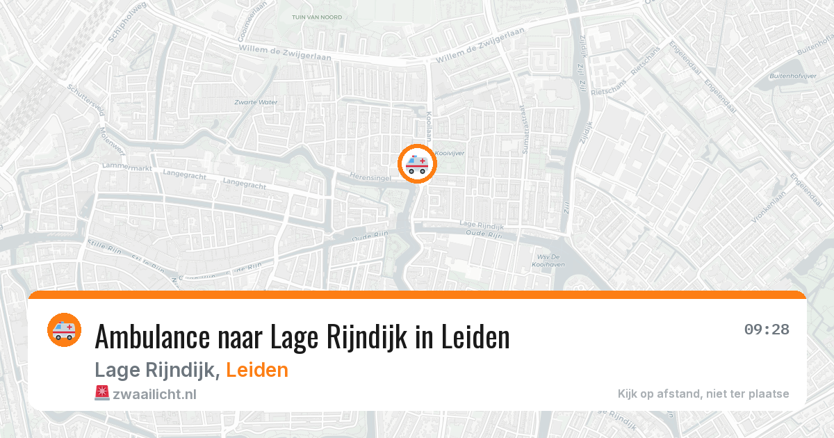 Ambulance naar Lage Rijndijk in Leiden — 30 jul 2026