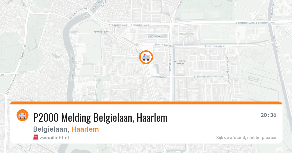 P2000 Melding Belgielaan, Haarlem — 5 jul 2026
