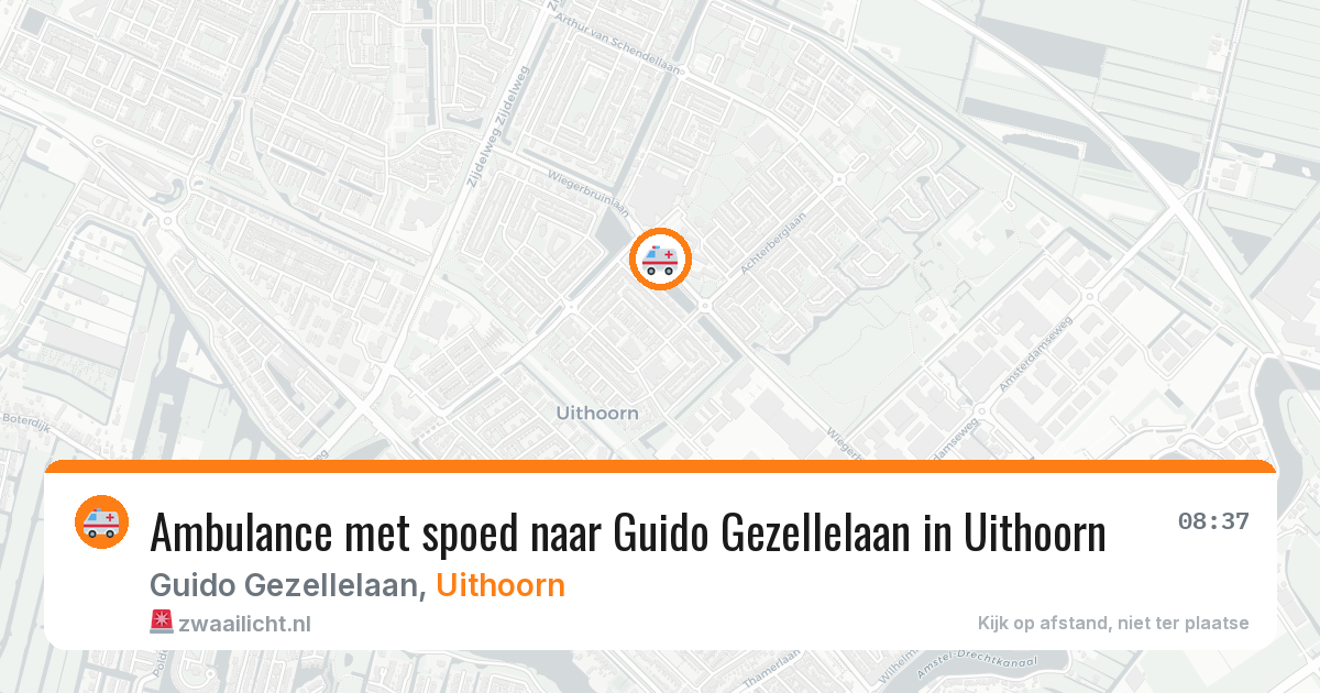 Ambulance met spoed naar Guido Gezellelaan in Uithoorn — 9 jul 2026