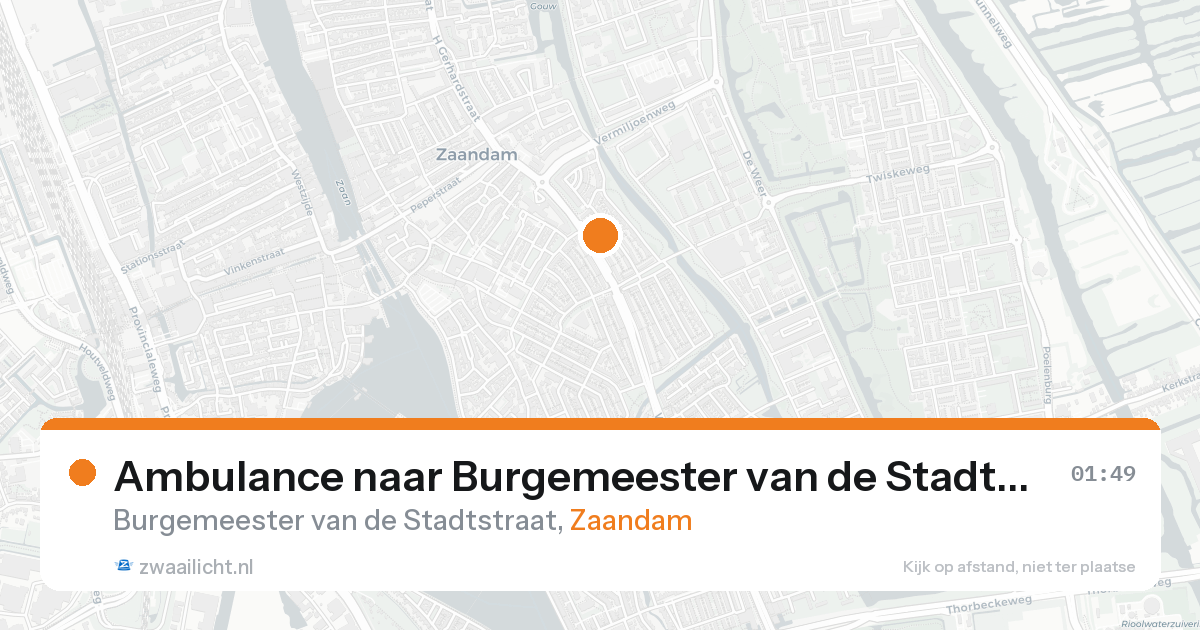 Ambulance naar Burgemeester van de Stadtstraat in Zaandam — 24 aug 2026