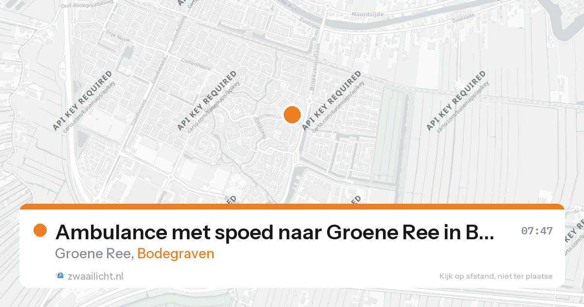 Ambulance met spoed naar Groene Ree in Bodegraven — 2 jul 2026