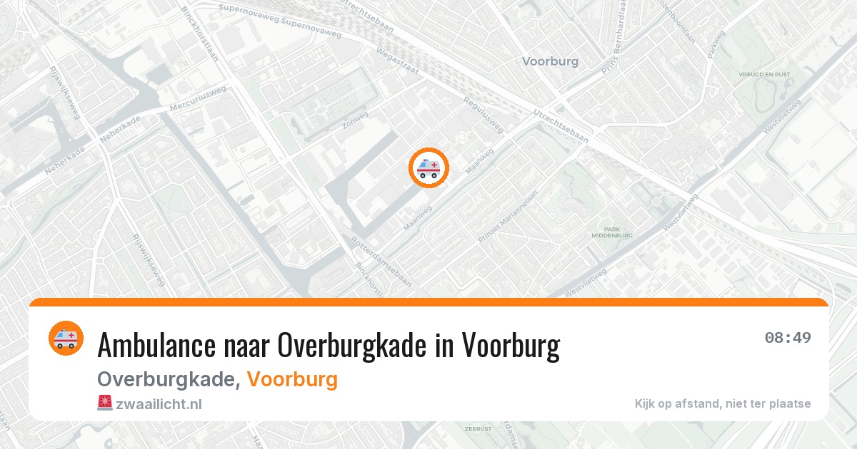 Ambulance naar Overburgkade in Voorburg — 21 mrt 2026