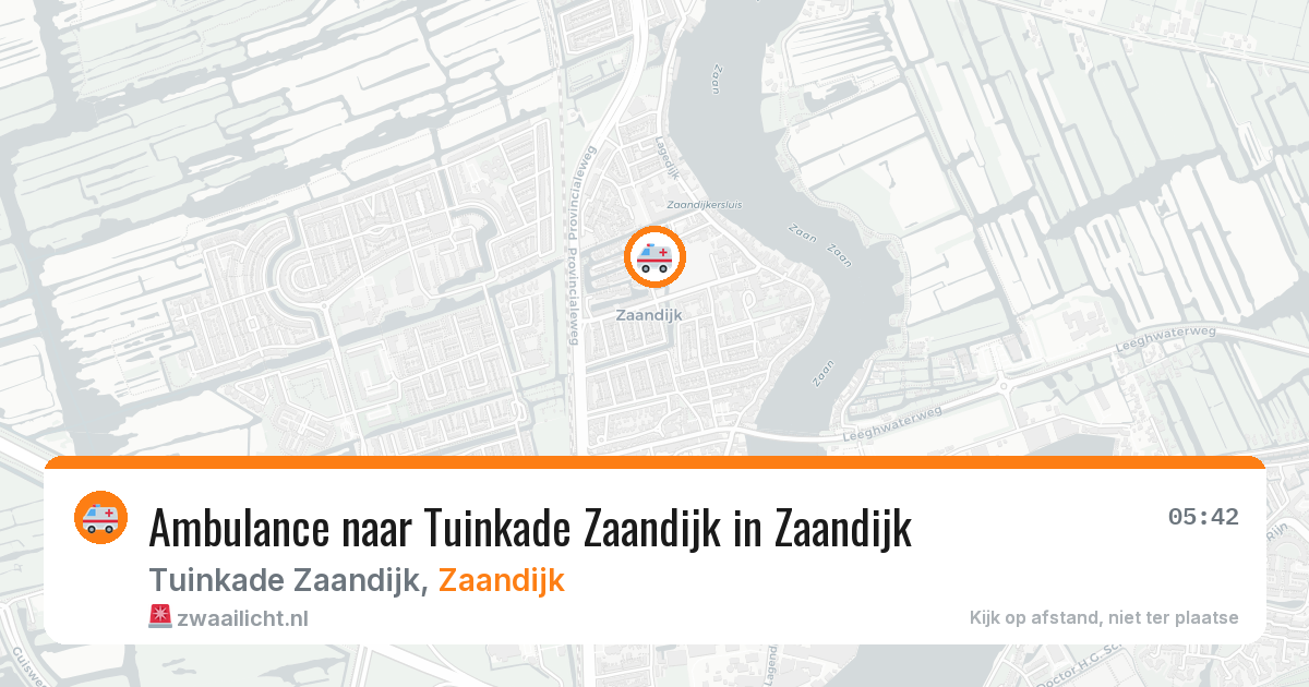 Ambulance naar Tuinkade Zaandijk in Zaandijk — 9 feb 2026