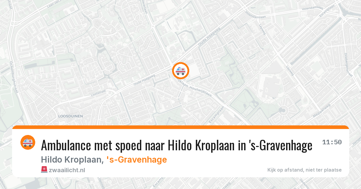 Ambulance met spoed naar Hildo Kroplaan in 's-Gravenhage — 21 apr 2026