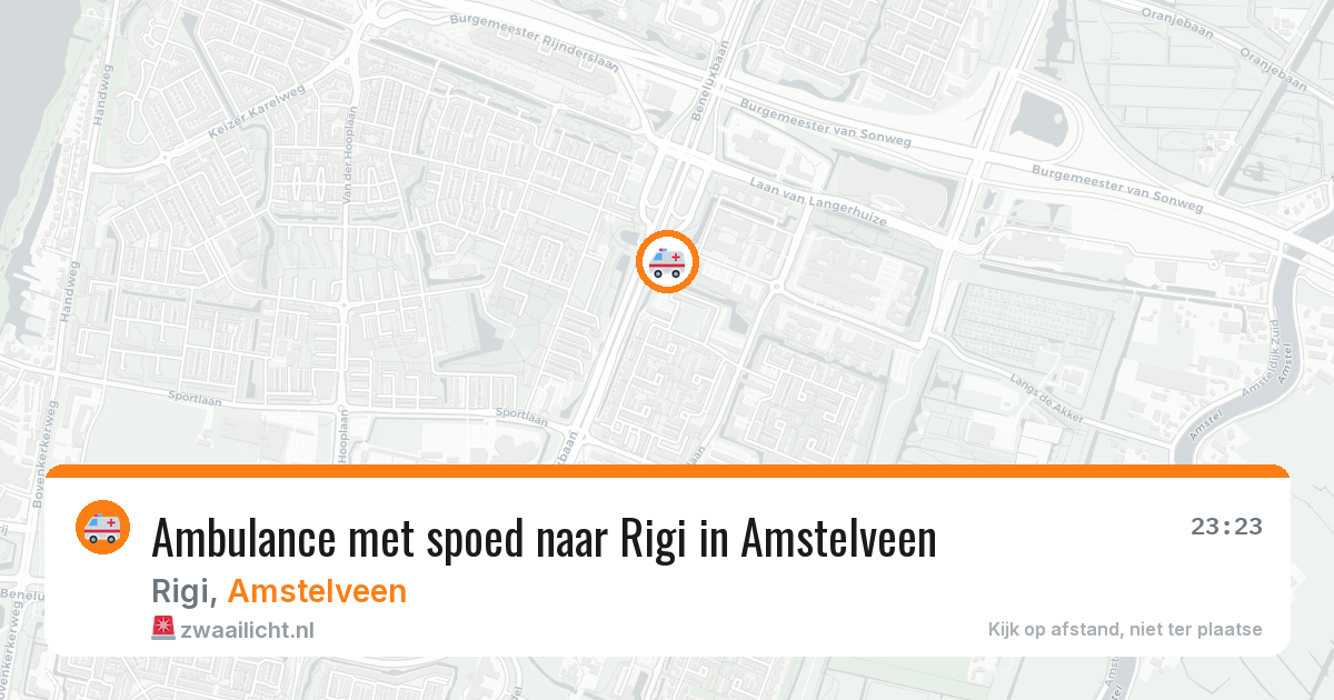 Ambulance met spoed naar Rigi in Amstelveen — 20 mei 2026