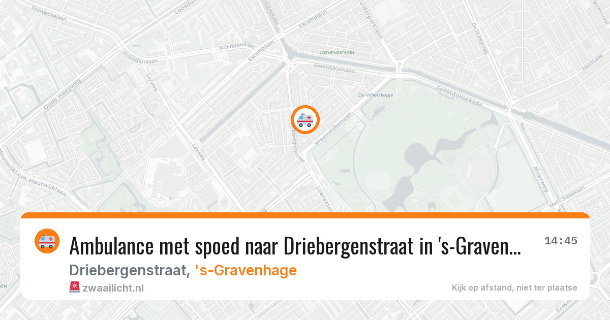 Ambulance met spoed naar Driebergenstraat in 's-Gravenhage — 26 jun 2026