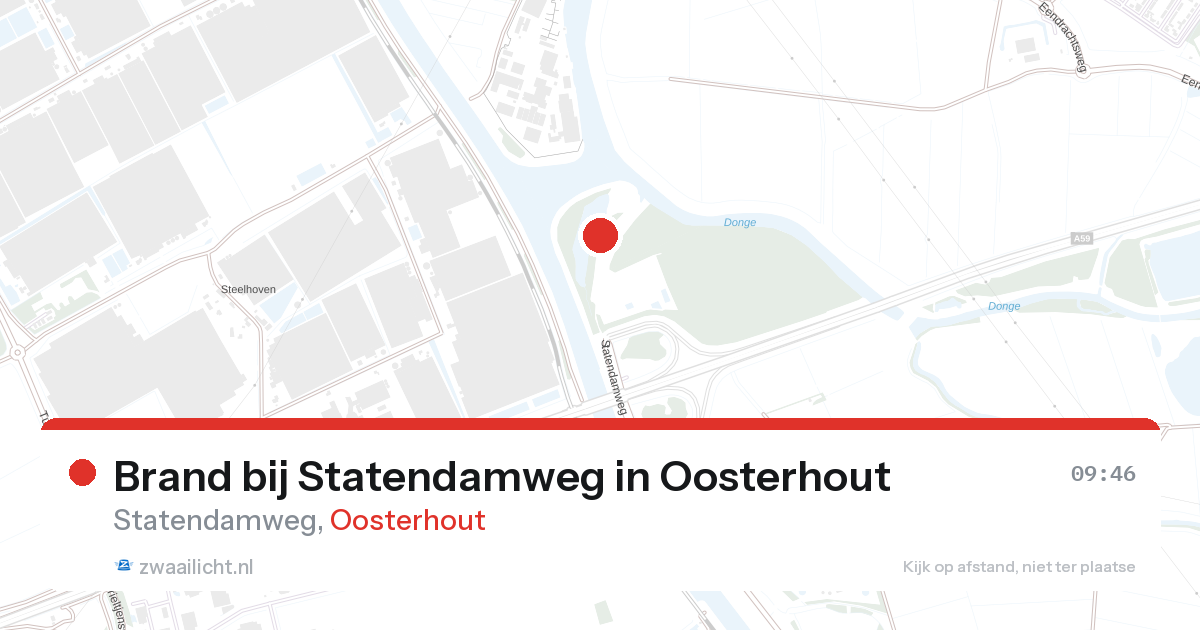 Brand bij Statendamweg in Oosterhout — 22 jan 2026