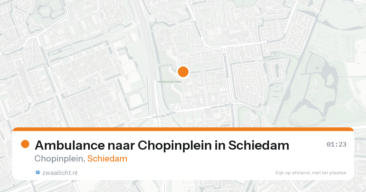 Ambulance naar Chopinplein in Schiedam — 8 feb 2026