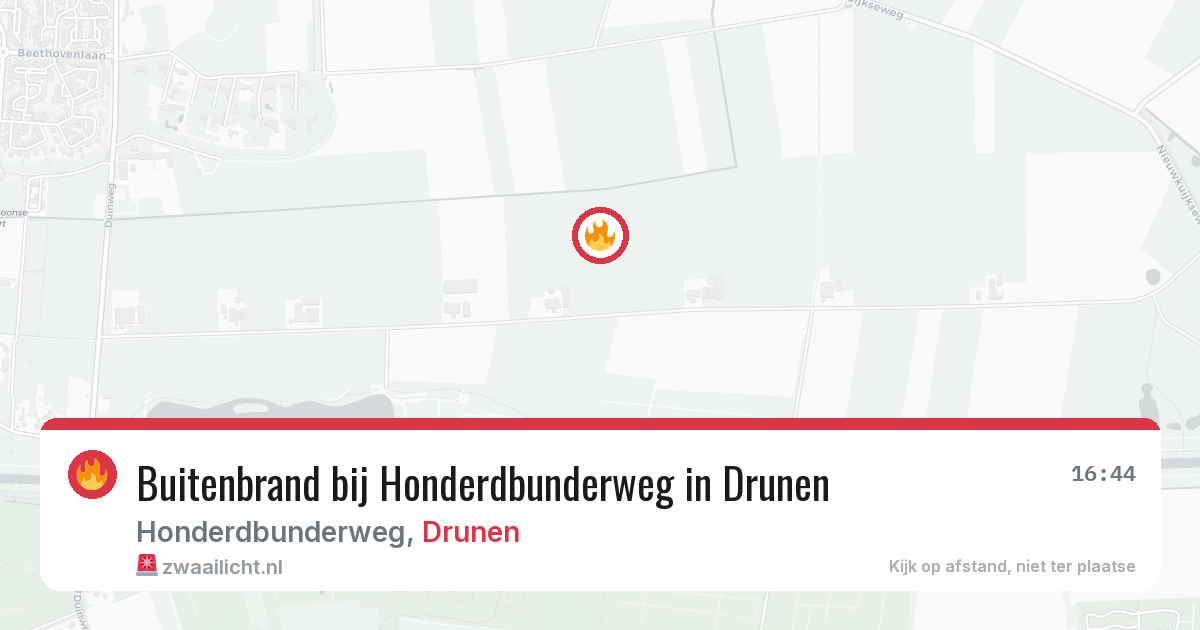 Buitenbrand bij Honderdbunderweg in Drunen — 4 jul 2026