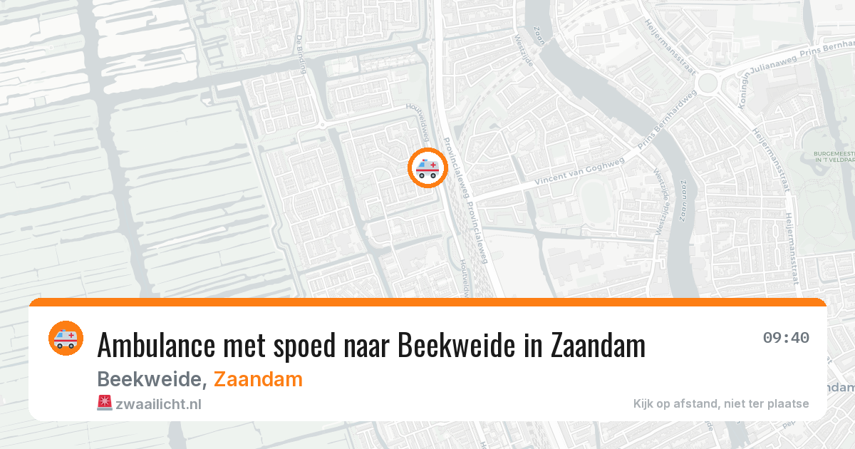 Ambulance met spoed naar Beekweide in Zaandam — 29 jan 2026