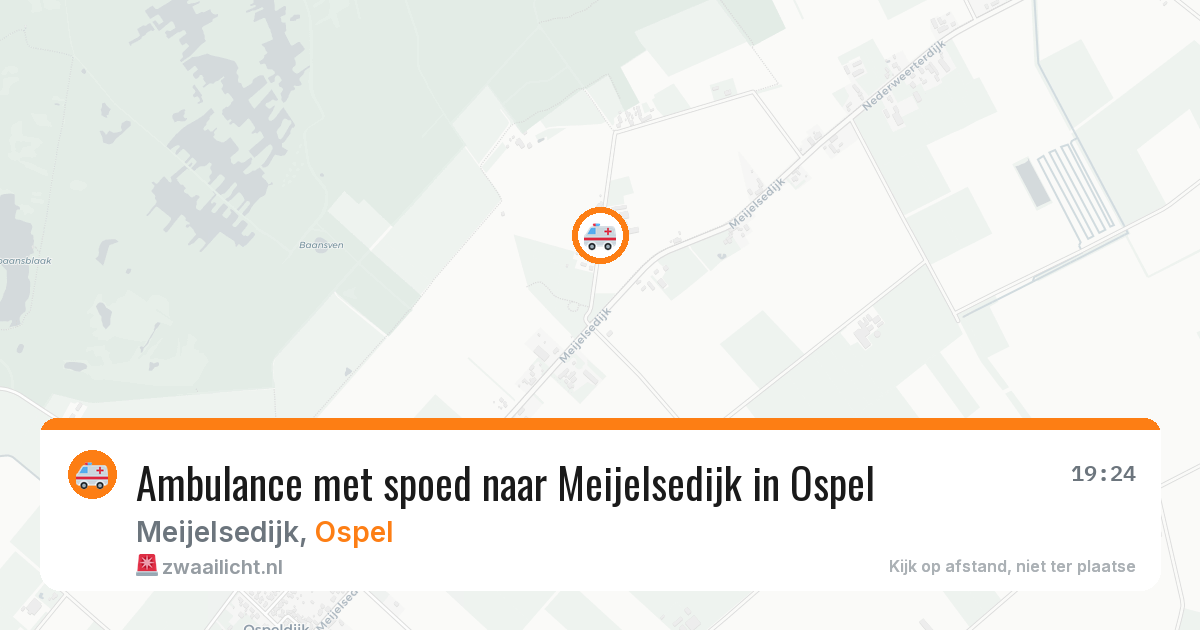 Ambulance met spoed naar Meijelsedijk in Ospel — 28 jun 2026