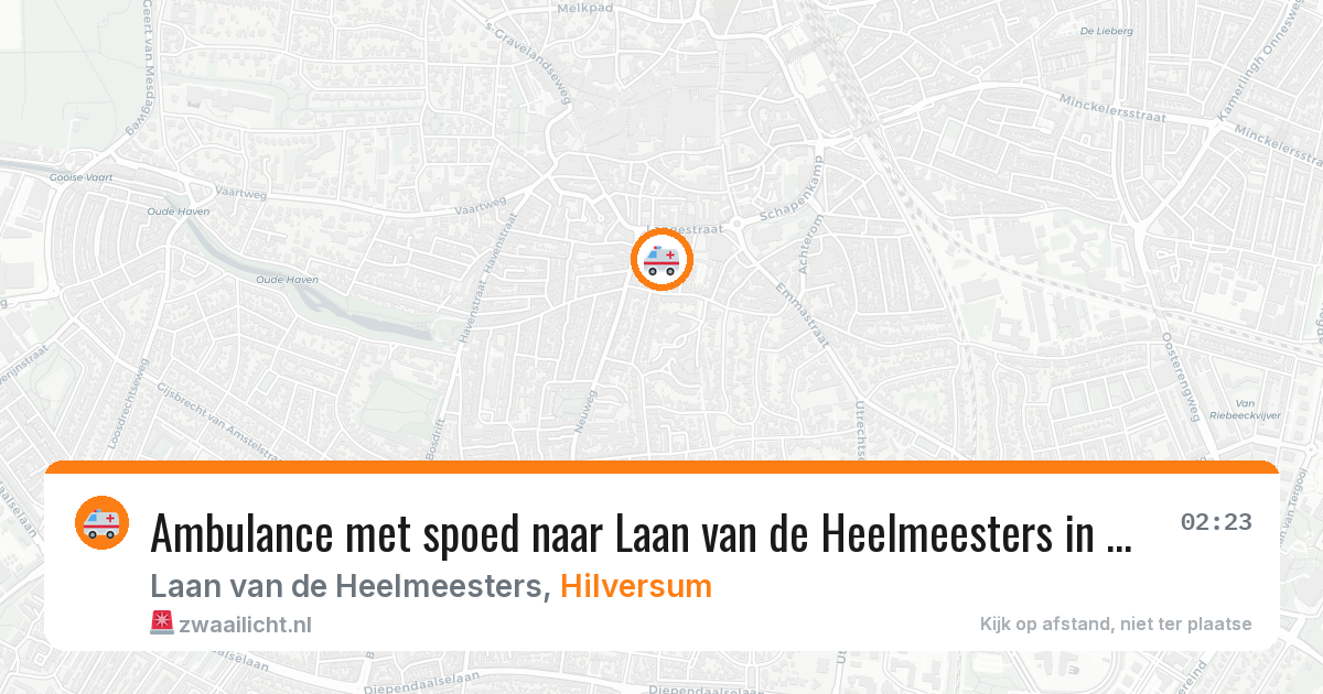 Ambulance met spoed naar Laan van de Heelmeesters in Hilversum — 28 feb 2026